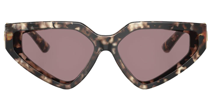 DOLCE & GABBANA DG 4469 34387N Butterfly Havana Brown Pearl Acetate Sunglasses with Light Purple Brown Lens