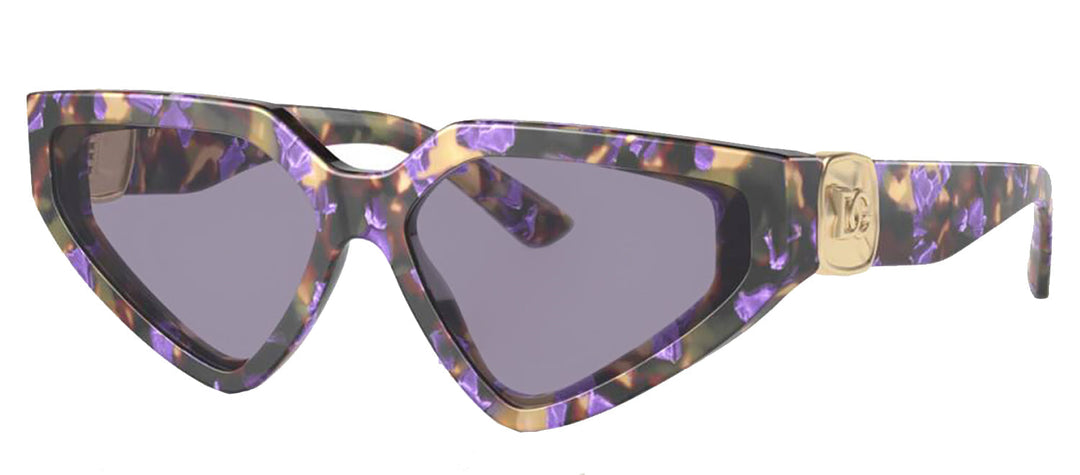 DOLCE & GABBANA DG 4469 3439/1 Butterfly Havana Blue Pearl Acetate Sunglasses with Grey Lens