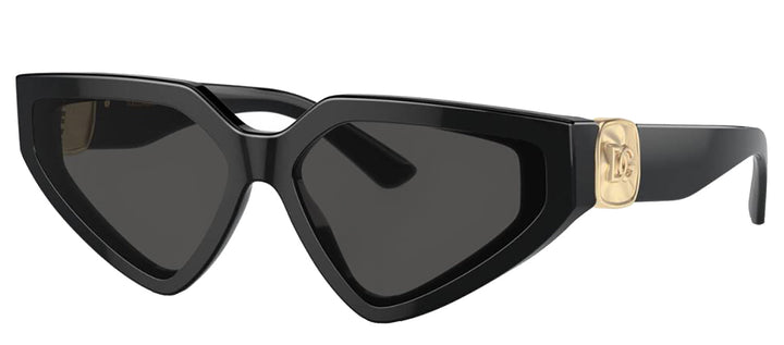 DOLCE & GABBANA DG 4469 501/87 Butterfly Black Acetate Sunglasses with Dark Grey Lens