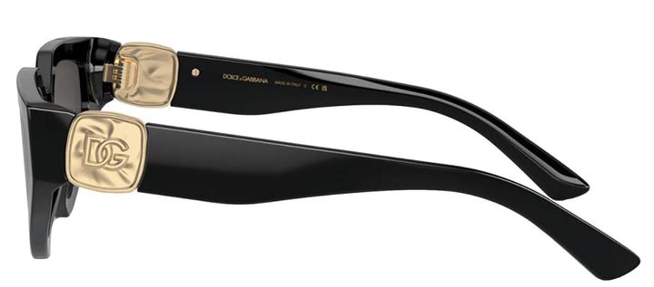 DOLCE & GABBANA DG 4469 501/87 Butterfly Black Acetate Sunglasses with Dark Grey Lens