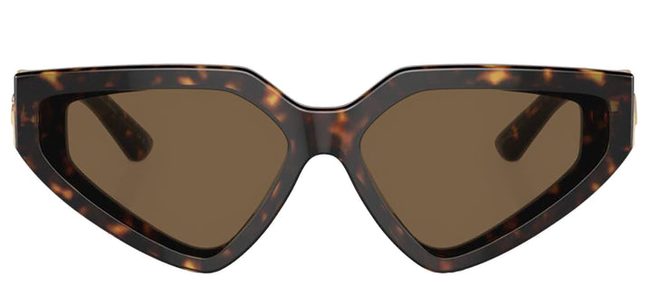 DOLCE & GABBANA DG 4469 502/73 Butterfly Havana Acetate Sunglasses with Dark Brown Lens
