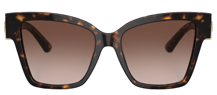 DOLCE & GABBANA DG 4470 502/13 Square Havana Acetate Sunglasses with Brown Gradient Lens