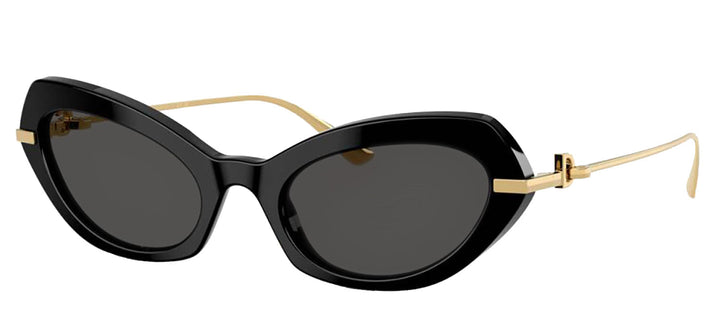 DOLCE & GABBANA DG 4473 501/87 Butterfly Black Acetate Sunglasses with Dark Grey Lens