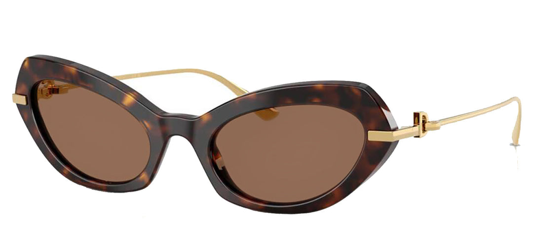 DOLCE & GABBANA DG 4473 502/73 Butterfly Havana Acetate Sunglasses with Dark Brown Lens