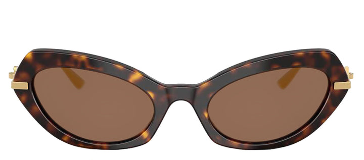 DOLCE & GABBANA DG 4473 502/73 Butterfly Havana Acetate Sunglasses with Dark Brown Lens