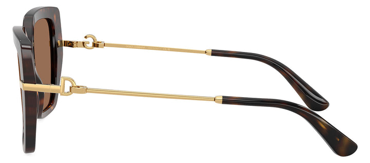 DOLCE & GABBANA DG 4474F 502/73 Butterfly Havana Acetate Sunglasses with Dark Brown Lens