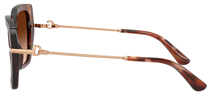 DOLCE & GABBANA DG 4474 322274 Butterfly Havana Acetate Sunglasses with Brown Gradient Lens