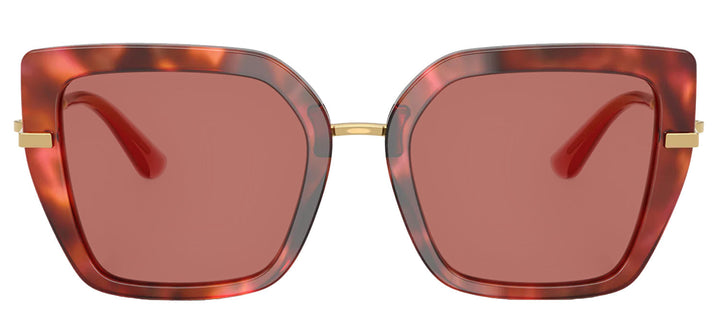 DOLCE & GABBANA DG 4474 344469 Butterfly Havana Brown Acetate Sunglasses with Dark Violet Lens