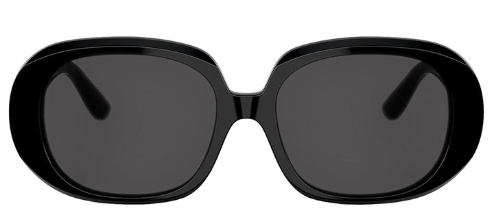 DOLCE & GABBANA DG 4476 501/87 Oval Black Acetate Sunglasses with Dark Grey Lens