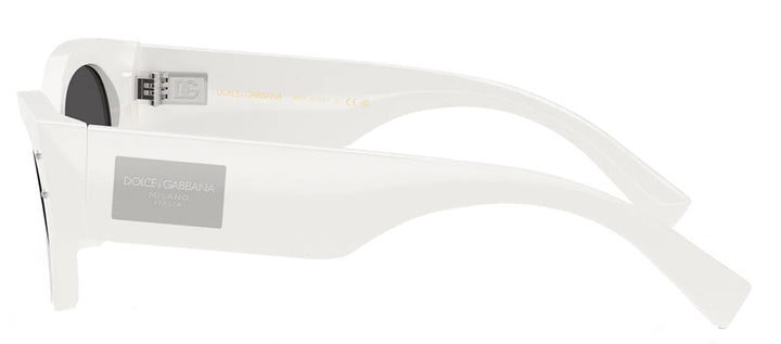 DOLCE & GABBANA DG 4480 331287 Butterfly White Acetate Sunglasses with Dark Grey Lens