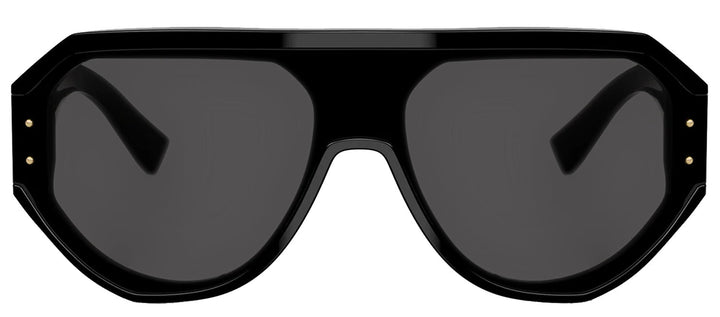 DOLCE & GABBANA DG 4481 501/87 Pilot Black Acetate Sunglasses with Dark Grey Lens