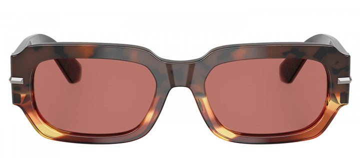 DOLCE & GABBANA DG 4485F 3438M6 Rectangle Havana Warm Brown Acetate Sunglasses with Bordeaux Lens
