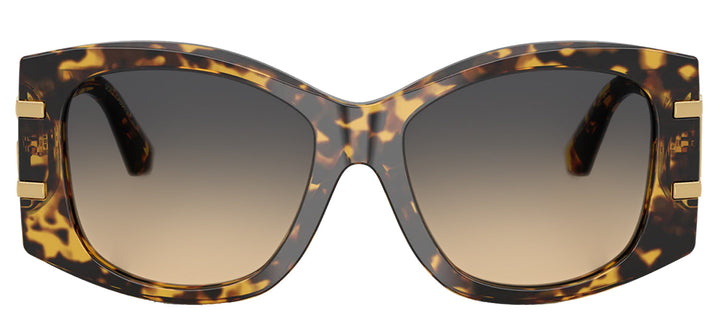 DOLCE & GABBANA DG 4501 33302Q Butterfly Yellow Havana Acetate Sunglasses with Light Yellow Gradient Grey Lens