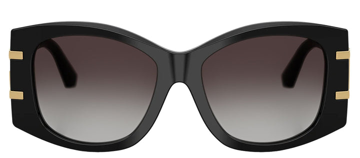DOLCE & GABBANA DG 4501 501/8G Butterfly Black Acetate Sunglasses with Grey Gradient Black Lens