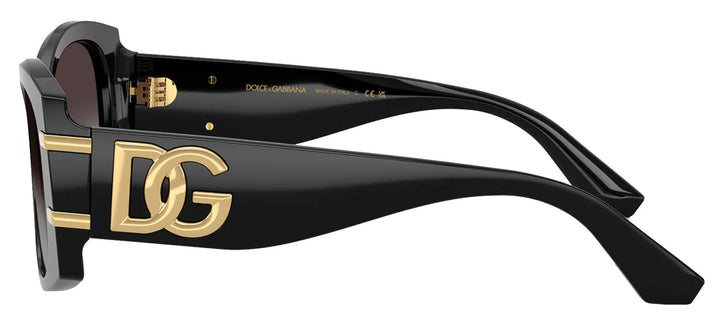 DOLCE & GABBANA DG 4501 501/8G Butterfly Black Acetate Sunglasses with Grey Gradient Black Lens