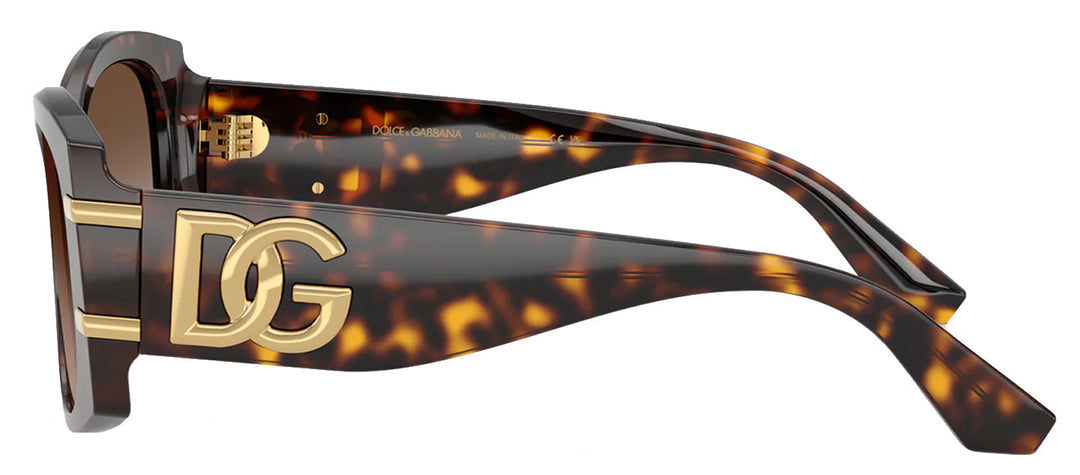 DOLCE & GABBANA DG 4501 502/13 Butterfly Havana Acetate Sunglasses with Gradient Brown Lens