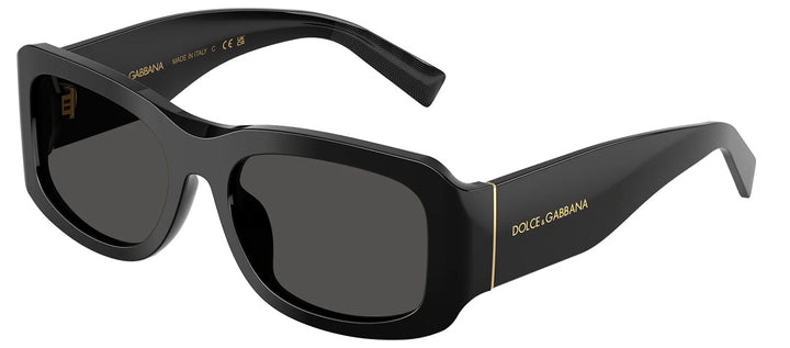 DOLCE & GABBANA DG 4503 501/87 Rectangle Black Acetate Sunglasses with Dark Grey Lens by DOLCE & GABBANA outlet now on sale