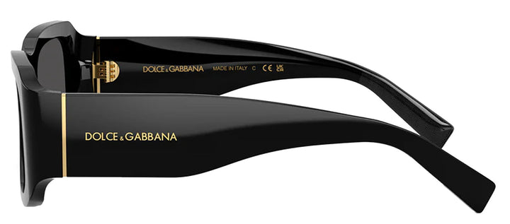 DOLCE & GABBANA DG 4503 501/87 Rectangle Black Acetate Sunglasses with Dark Grey Lens by DOLCE & GABBANA outlet now on sale