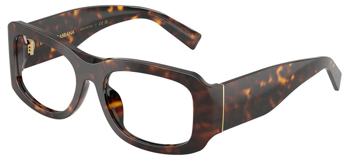 DOLCE & GABBANA DG 4503 502/1W Rectangle Havana Acetate Sunglasses with Clear Lens by DOLCE & GABBANA outlet now on sale