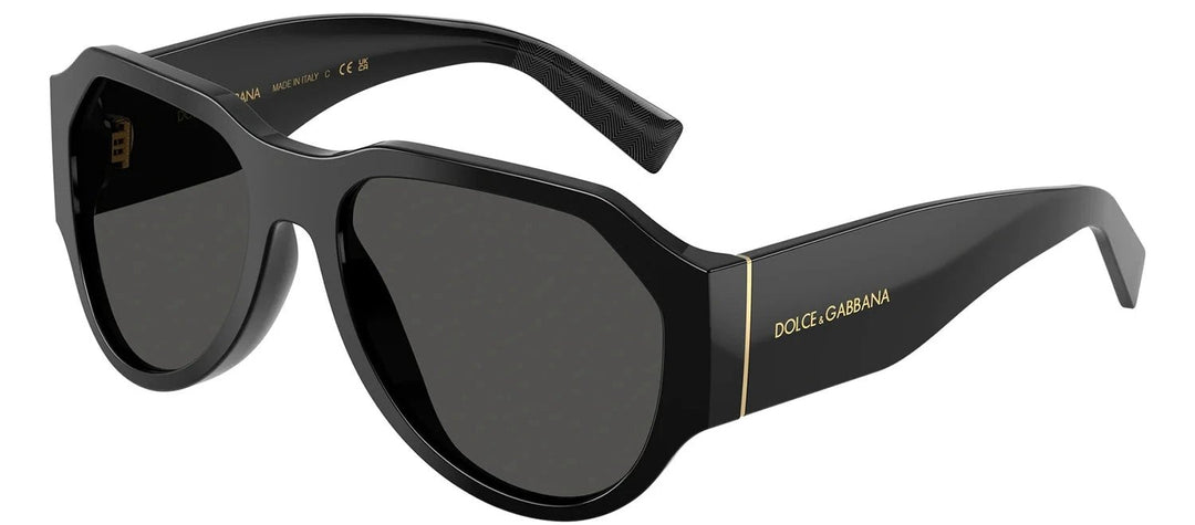 DOLCE & GABBANA Sample Sale DOLCE & GABBANA DG 4504 501/87 Pilot Black Acetate Sunglasses with Dark Grey Lens - Sunglasses Sunglasses | Designer outlet