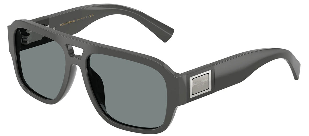 DOLCE & GABBANA DG 4506 3090/1 Pilot Grey Acetate Sunglasses with Grey Lens