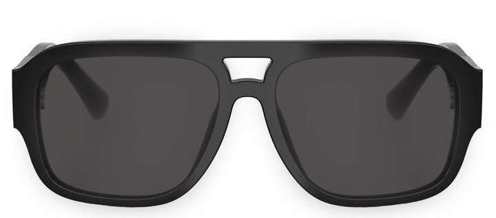 DOLCE & GABBANA DG 4506 501/87 Pilot Black Acetate Sunglasses with Dark Grey Lens