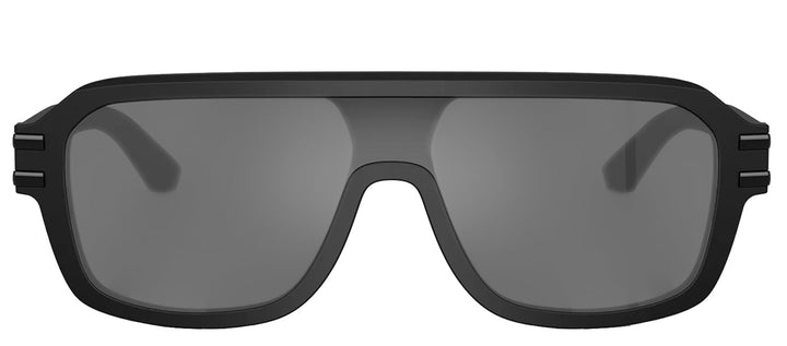DOLCE & GABBANA DG 4507 25256G Pilot Matte Black Acetate Sunglasses with Grey Mirror Black Lens