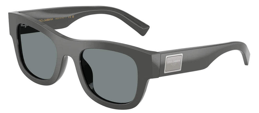 DOLCE & GABBANA DG 4509 3090/1 Square Grey Acetate Sunglasses with Grey Lens