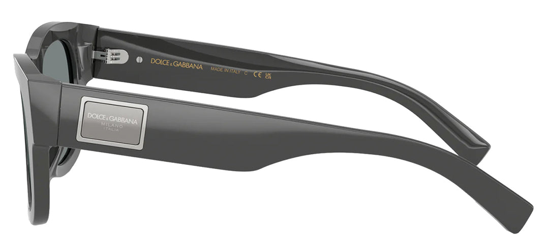 DOLCE & GABBANA DG 4509 3090/1 Square Grey Acetate Sunglasses with Grey Lens