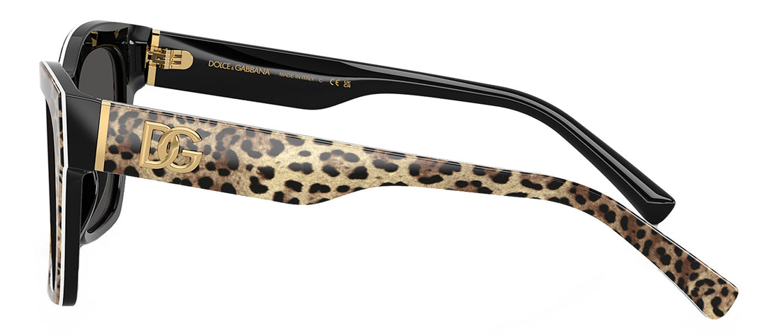 Dolce & Gabbana DG 4512 316387 Square Plastic Multicolor Sunglasses with Grey Lens