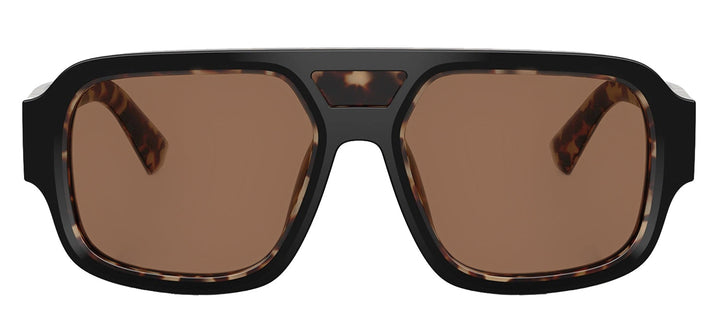 Dolce & Gabbana DG 4516 341773 Square Plastic Red Havana Sunglasses with Brown Lens