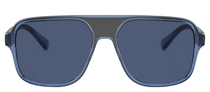 DOLCE & GABBANA DG 6134 325880 Square Transparent Blue/Black Nylon Sunglasses with Dark Blue Lens