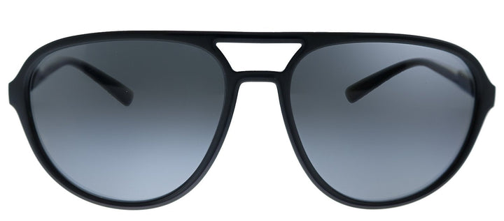 Dolce & Gabbana DG 6150 252581 Aviator Plastic Matte Black Sunglasses with Grey Polarized Lens