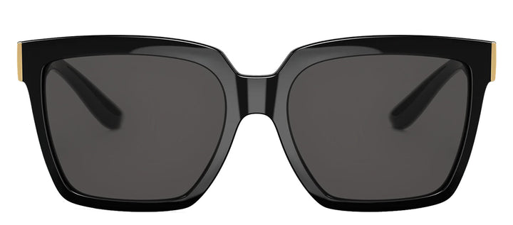 DOLCE & GABBANA DG 6165 501/87 Square Black Nylon Sunglasses with Dark Grey Lens