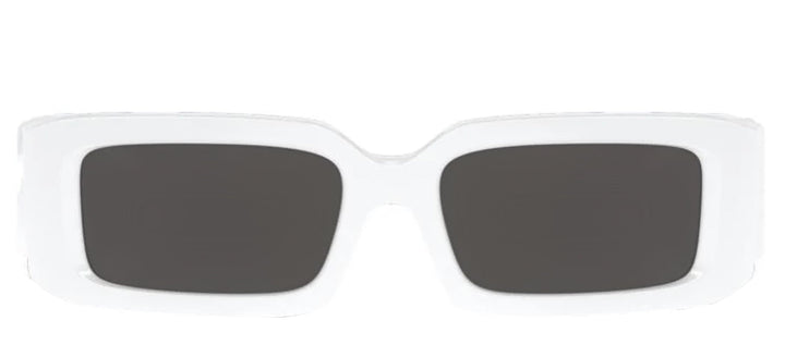 DOLCE & GABBANA DG 6197 331287 Rectangle White Nylon Sunglasses with Dark Grey Lens