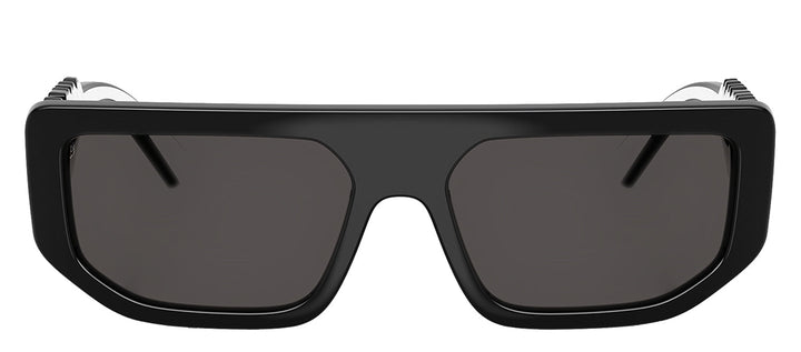 Dolce & Gabbana DG 6203 501/87 Rectangle Plastic Black Sunglasses with Grey Lens