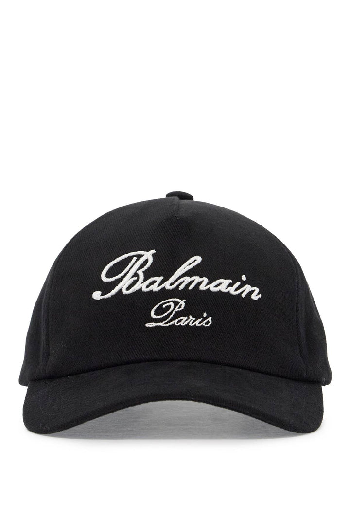 Balmain Embroidered Logo Baseball Cap With