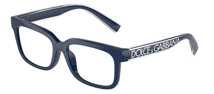 Dolce & Gabbana KIDS DX 5002 3094 Rectangle Plastic Blue Eyeglasses with Logo Stamped Demo Lenses