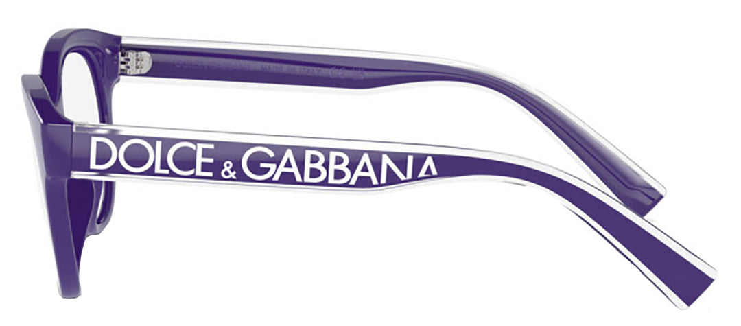 Dolce & Gabbana KIDS DX 5003 3335 Phantos Plastic Purple Eyeglasses with Logo Stamped Demo Lenses
