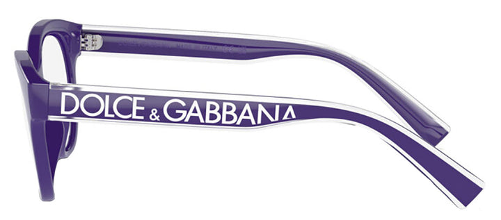 Dolce & Gabbana KIDS DX 5003 3335 Phantos Plastic Purple Eyeglasses with Logo Stamped Demo Lenses