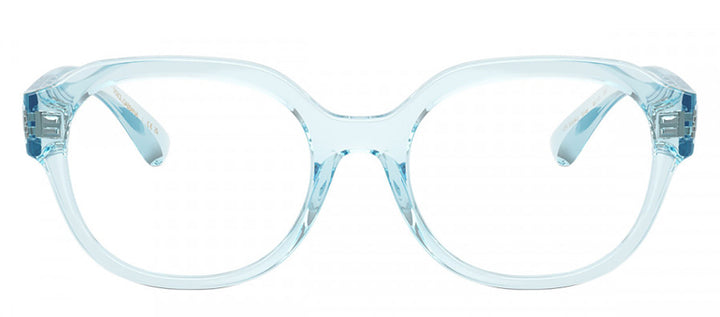 Dolce & Gabbana KIDS DX 5004U 3346 Round Plastic Blue Eyeglasses with Logo Stamped Demo Lenses