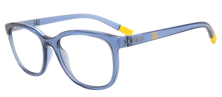 Dolce & Gabbana KIDS DX 5094 3009 Rectangle Plastic Blue Eyeglasses with Logo Stamped Demo Lenses
