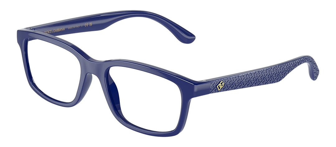 Dolce & Gabbana KIDS DX 5097 3094 Rectangle Plastic Blue Eyeglasses with Logo Stamped Demo Lenses