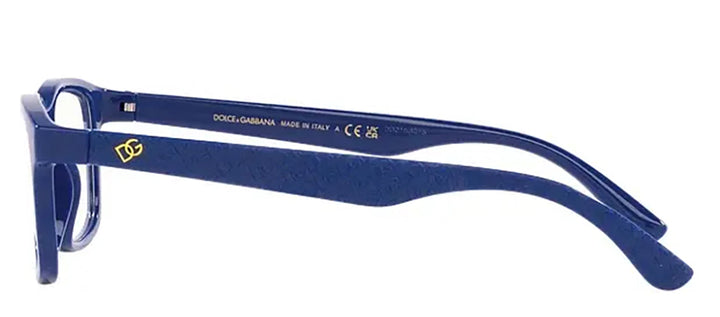 Dolce & Gabbana KIDS DX 5097 3094 Rectangle Plastic Blue Eyeglasses with Logo Stamped Demo Lenses