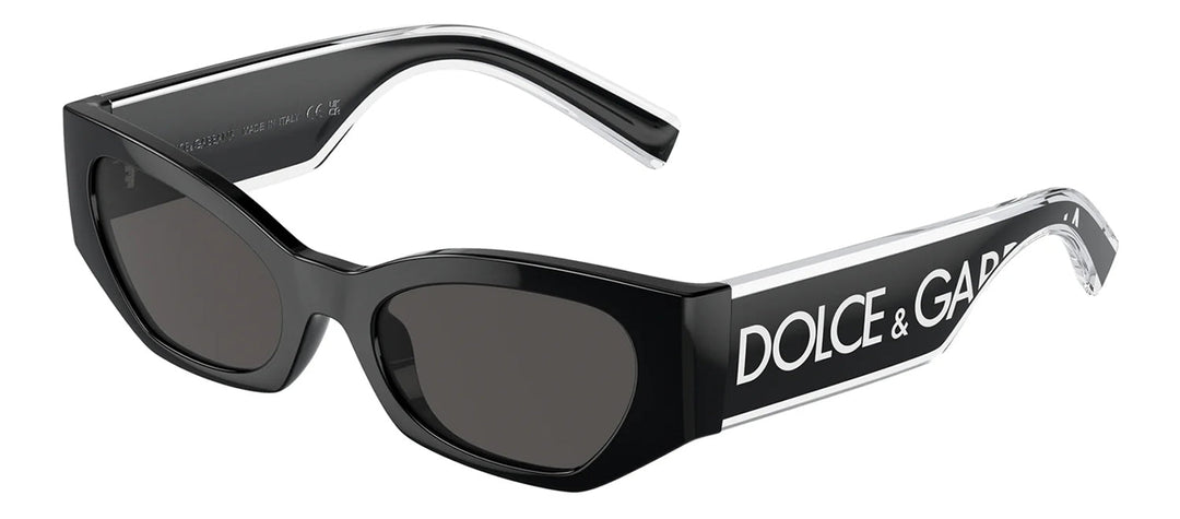 Dolce & Gabbana KIDS DX 6003 501/87 Cat-Eye Plastic Black Sunglasses with Grey Lens