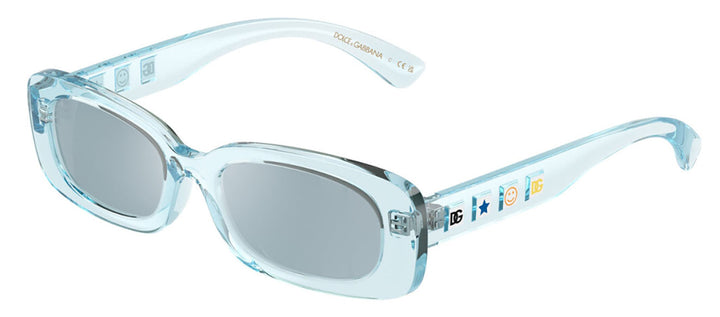 Dolce & Gabbana KIDS DX 6006U 33466J Rectangle Plastic Blue Sunglasses with Blue Mirror Lens