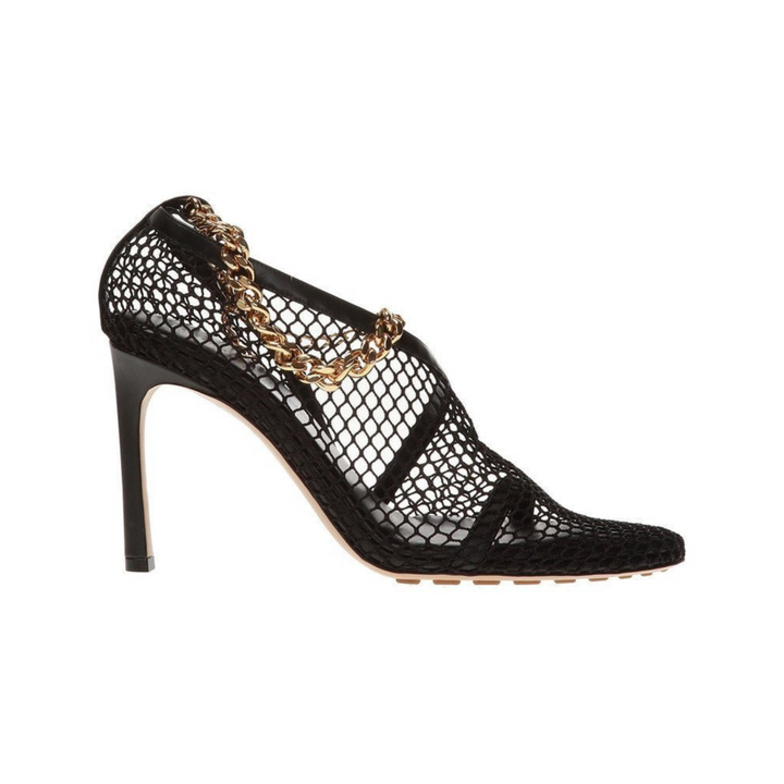 Bottega Veneta Chain-Trimmed Mesh Sandals