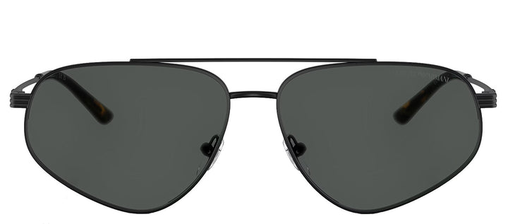 Emporio Armani EA 2156 300187 Pilot Metal Black Sunglasses with Grey Lens