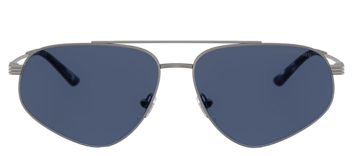 Emporio Armani EA 2156 300380 Pilot Metal Gunmetal Sunglasses with Blue Lens