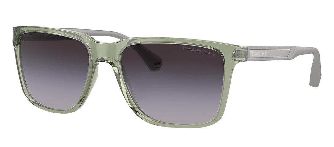 Emporio Armani EA 4047 53628G Square Plastic Green Sunglasses with Grey Gradient Lens